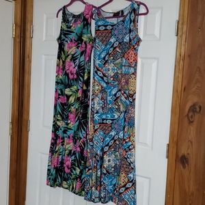 2 maxi length, short sleeve dress